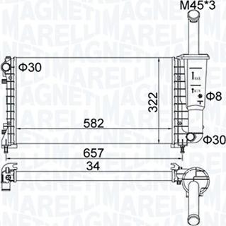 Magneti Marelli 350213183700 - Radiators, Motora dzesēšanas sistēma autodraugiem.lv