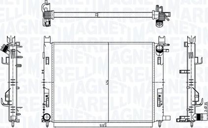 Magneti Marelli 350213182100 - Radiators, Motora dzesēšanas sistēma autodraugiem.lv