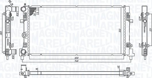 Magneti Marelli 350213182300 - Radiators, Motora dzesēšanas sistēma autodraugiem.lv