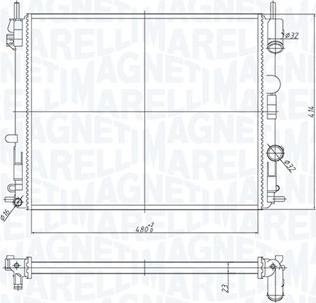 Magneti Marelli 350213182200 - Radiators, Motora dzesēšanas sistēma autodraugiem.lv