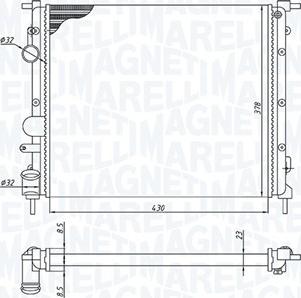 Magneti Marelli 350213187900 - Radiators, Motora dzesēšanas sistēma autodraugiem.lv