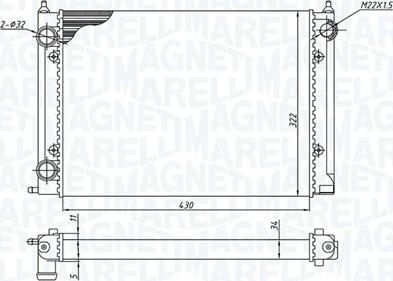 Magneti Marelli 350213187400 - Radiators, Motora dzesēšanas sistēma autodraugiem.lv