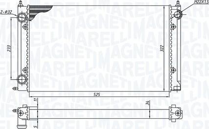 Magneti Marelli 350213187500 - Radiators, Motora dzesēšanas sistēma autodraugiem.lv