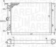 Magneti Marelli 350213187300 - Radiators, Motora dzesēšanas sistēma autodraugiem.lv