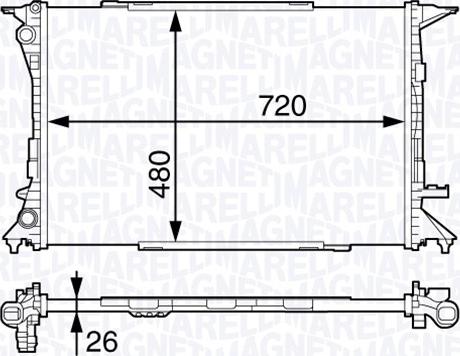 Magneti Marelli 350213139400 - Radiators, Motora dzesēšanas sistēma autodraugiem.lv