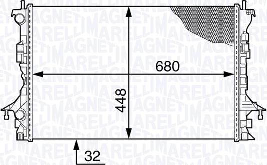 Magneti Marelli 350213139500 - Radiators, Motora dzesēšanas sistēma autodraugiem.lv