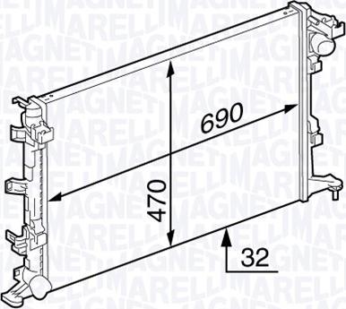 Magneti Marelli 350213139000 - Radiators, Motora dzesēšanas sistēma autodraugiem.lv