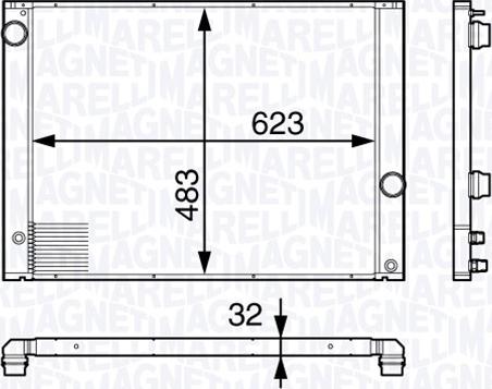 Magneti Marelli 350213139100 - Radiators, Motora dzesēšanas sistēma autodraugiem.lv