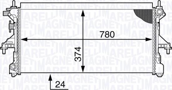 Magneti Marelli 350213139800 - Radiators, Motora dzesēšanas sistēma autodraugiem.lv