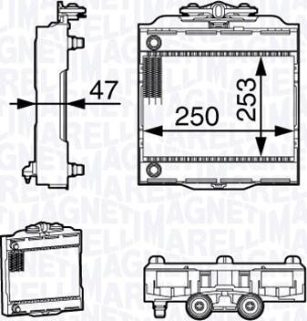 Magneti Marelli 350213139200 - Radiators, Motora dzesēšanas sistēma autodraugiem.lv