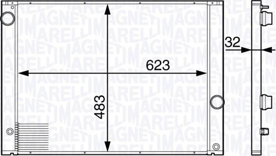 Magneti Marelli 350213139700 - Radiators, Motora dzesēšanas sistēma autodraugiem.lv