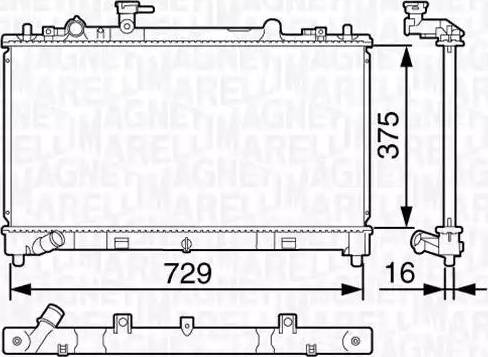 Magneti Marelli 350213134800 - Radiators, Motora dzesēšanas sistēma autodraugiem.lv