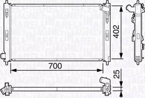 Magneti Marelli 350213135100 - Radiators, Motora dzesēšanas sistēma autodraugiem.lv