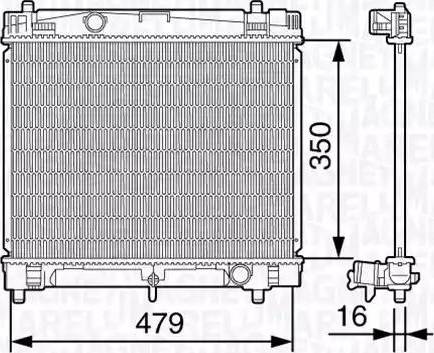 Magneti Marelli 350213136900 - Radiators, Motora dzesēšanas sistēma autodraugiem.lv