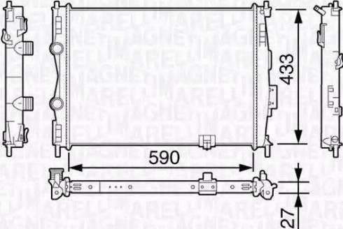 Magneti Marelli 350213136100 - Radiators, Motora dzesēšanas sistēma autodraugiem.lv