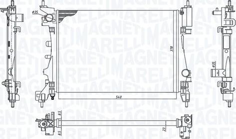 Magneti Marelli 350213130100 - Radiators, Motora dzesēšanas sistēma autodraugiem.lv