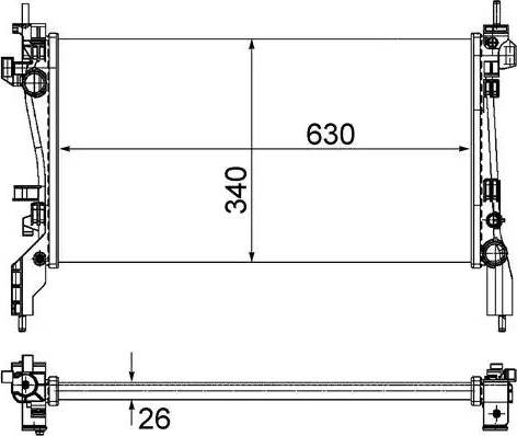 Magneti Marelli 350213130200 - Radiators, Motora dzesēšanas sistēma autodraugiem.lv