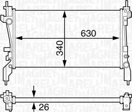 Magneti Marelli 350213130200 - Radiators, Motora dzesēšanas sistēma autodraugiem.lv