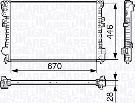 Magneti Marelli 350213131400 - Radiators, Motora dzesēšanas sistēma autodraugiem.lv