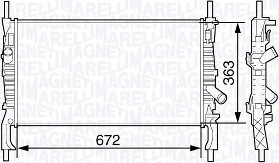 Magneti Marelli 350213131800 - Radiators, Motora dzesēšanas sistēma autodraugiem.lv