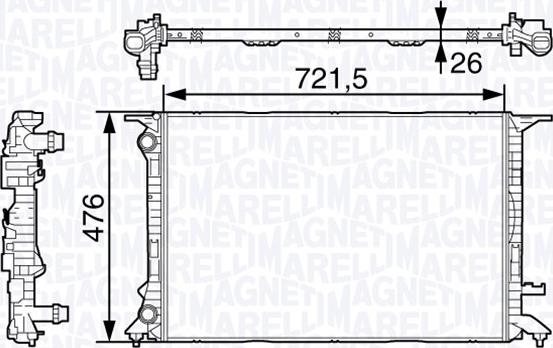 Magneti Marelli 350213138400 - Radiators, Motora dzesēšanas sistēma autodraugiem.lv