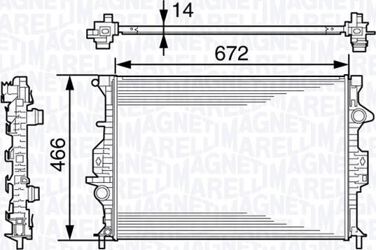 Magneti Marelli 350213138500 - Radiators, Motora dzesēšanas sistēma autodraugiem.lv