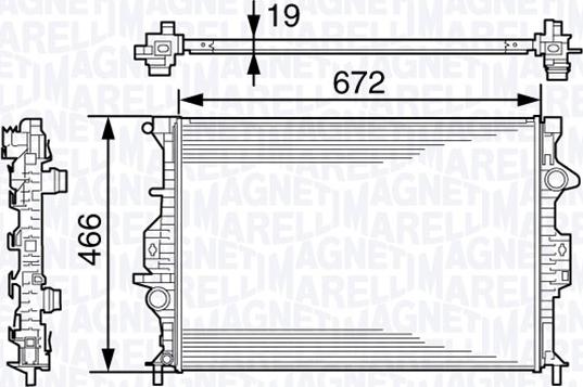 Magneti Marelli 350213138600 - Radiators, Motora dzesēšanas sistēma autodraugiem.lv