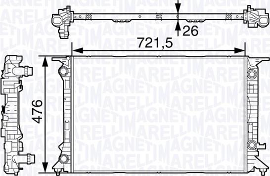 Magneti Marelli 350213138700 - Radiators, Motora dzesēšanas sistēma autodraugiem.lv