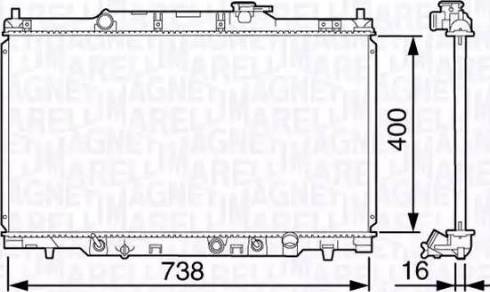 Magneti Marelli 350213133300 - Radiators, Motora dzesēšanas sistēma autodraugiem.lv