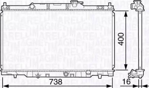 Magneti Marelli 350213133200 - Radiators, Motora dzesēšanas sistēma autodraugiem.lv