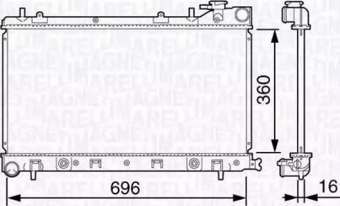 Magneti Marelli 350213132400 - Radiators, Motora dzesēšanas sistēma autodraugiem.lv