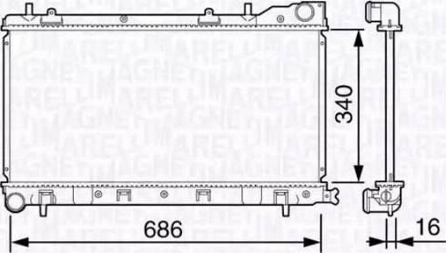 Magneti Marelli 350213132500 - Radiators, Motora dzesēšanas sistēma autodraugiem.lv