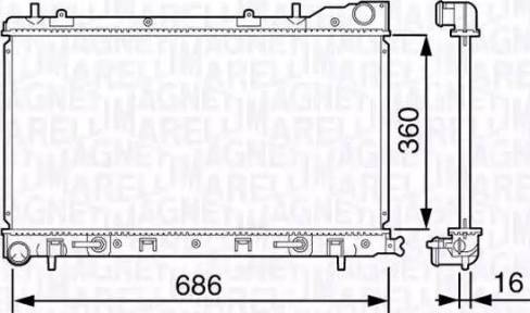 Magneti Marelli 350213132300 - Radiators, Motora dzesēšanas sistēma autodraugiem.lv