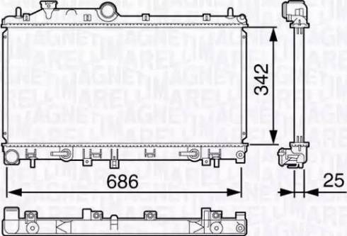 Magneti Marelli 350213132700 - Radiators, Motora dzesēšanas sistēma autodraugiem.lv