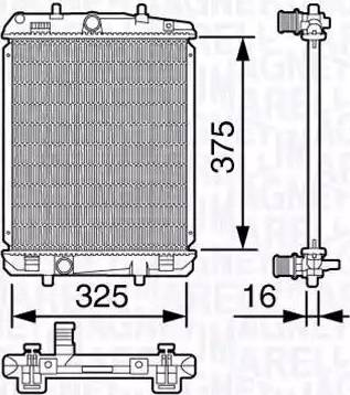 Magneti Marelli 350213137200 - Radiators, Motora dzesēšanas sistēma autodraugiem.lv