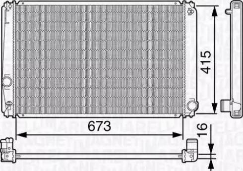 Magneti Marelli 350213137700 - Radiators, Motora dzesēšanas sistēma autodraugiem.lv