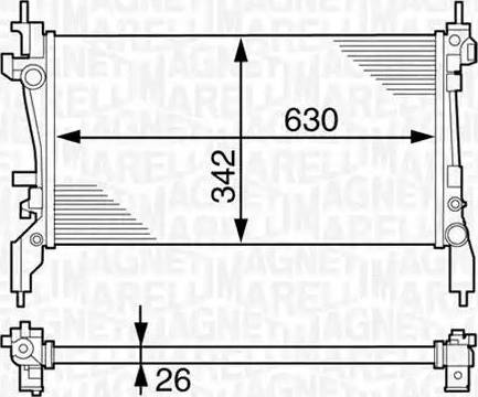 Magneti Marelli 350213129900 - Radiators, Motora dzesēšanas sistēma autodraugiem.lv