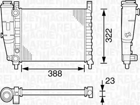 Magneti Marelli 350213129000 - Radiators, Motora dzesēšanas sistēma autodraugiem.lv