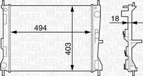 Magneti Marelli 350213129300 - Radiators, Motora dzesēšanas sistēma autodraugiem.lv