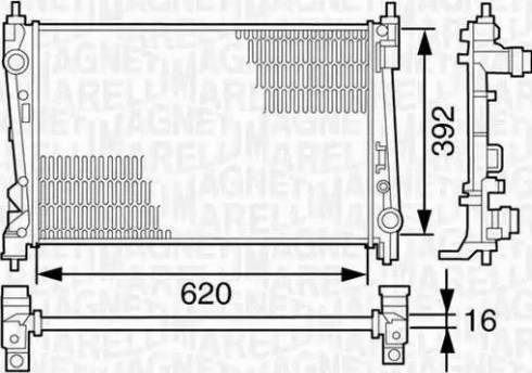 Magneti Marelli 350213124900 - Radiators, Motora dzesēšanas sistēma autodraugiem.lv