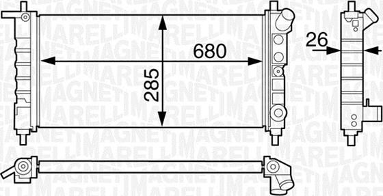 Magneti Marelli 350213124400 - Radiators, Motora dzesēšanas sistēma autodraugiem.lv