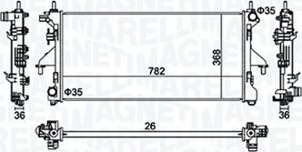 Magneti Marelli 350213126900 - Radiators, Motora dzesēšanas sistēma autodraugiem.lv