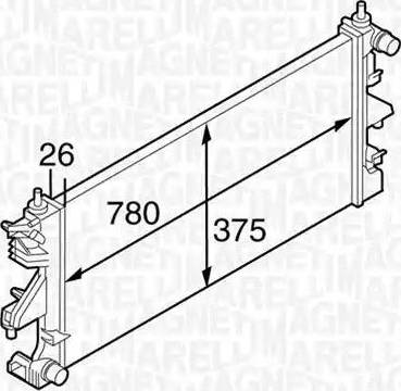 Magneti Marelli 350213126800 - Radiators, Motora dzesēšanas sistēma autodraugiem.lv