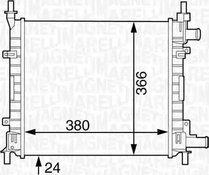 Magneti Marelli 350213121800 - Radiators, Motora dzesēšanas sistēma autodraugiem.lv