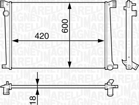 Magneti Marelli 350213128100 - Radiators, Motora dzesēšanas sistēma autodraugiem.lv