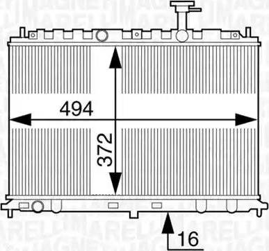 Magneti Marelli 350213128300 - Radiators, Motora dzesēšanas sistēma autodraugiem.lv