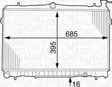 Magneti Marelli 350213123900 - Radiators, Motora dzesēšanas sistēma autodraugiem.lv