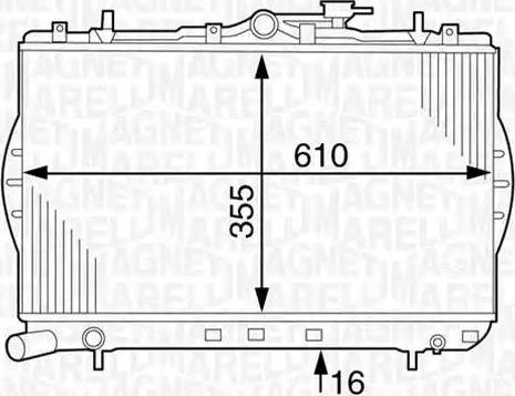 Magneti Marelli 350213123600 - Radiators, Motora dzesēšanas sistēma autodraugiem.lv