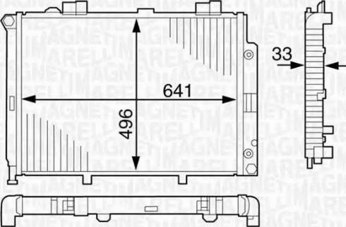 Magneti Marelli 350213123100 - Radiators, Motora dzesēšanas sistēma autodraugiem.lv