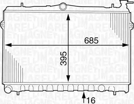 Magneti Marelli 350213123800 - Radiators, Motora dzesēšanas sistēma autodraugiem.lv